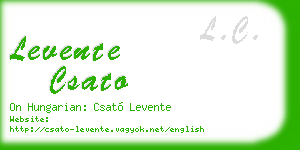 levente csato business card