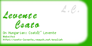 levente csato business card